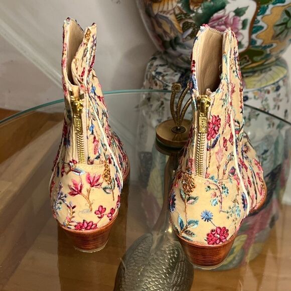 Anthropologie x MoMo New York Embellished Floral Embroidered  Anthropologie MOMO NEW YORK Embellished Floral Boots